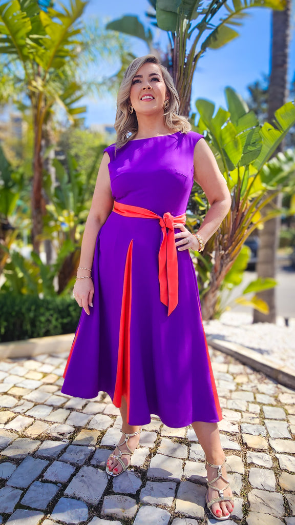 chloe purple dress Chloe Ruffled Layered Dress (Purple)