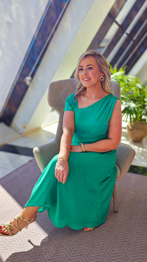 Sabrina Dress- Green Suzsa Boutique Sabrina Dress- Green Suzsa Boutique